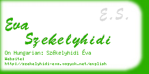 eva szekelyhidi business card